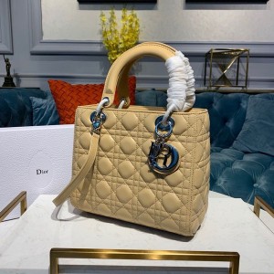 Christian Dior Lady Dior Bag 24cm Silver Hardware Lambskin Leather Spring/Summer 2020 Collection - Image 4