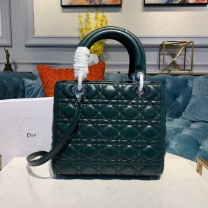 Christian Dior Lady Dior Bag 24cm Silver Hardware Lambskin Leather Spring/Summer 2020 Collection - Image 5
