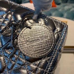 Christian Dior Lady Dior Bag 24cm Silver Hardware Lambskin Leather Spring/Summer 2020 Collection - Image 6