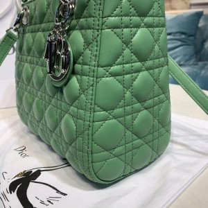 Christian Dior Lady Dior Bag 24cm Silver Hardware Lambskin Leather Spring/Summer 2020 Collection - Image 7