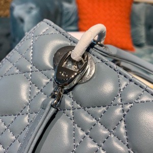 Christian Dior Lady Dior Bag 24cm Silver Hardware Lambskin Leather Spring/Summer 2020 Collection - Image 7