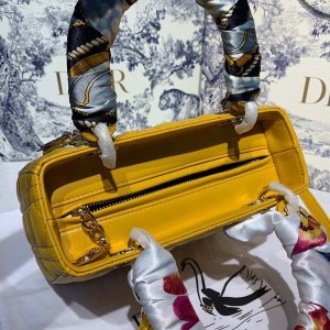 Christian Dior Lady Dior Bag 24cm Silver Hardware Lambskin Leather Spring/Summer 2020 Collection - Image 7