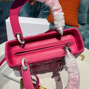 Christian Dior Lady Dior Bag 24cm Silver Hardware Lambskin Leather Spring/Summer 2020 Collection - Image 8