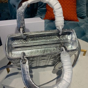 Christian Dior Lady Dior Bag 24cm Silver Hardware Lambskin Leather Spring/Summer 2020 Collection - Image 8