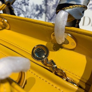 Christian Dior Lady Dior Bag 24cm Silver Hardware Lambskin Leather Spring/Summer 2020 Collection - Image 8