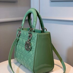 Christian Dior Lady Dior Bag 24cm Silver Hardware Patent Leather Spring/Summer 2020 Collection - Image 3