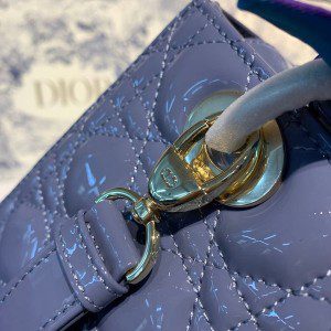 Christian Dior Lady Dior Bag 24cm Silver Hardware Patent Leather Spring/Summer 2020 Collection - Image 6