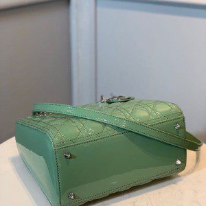 Christian Dior Lady Dior Bag 24cm Silver Hardware Patent Leather Spring/Summer 2020 Collection - Image 6
