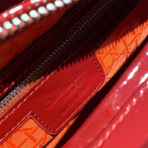 Christian Dior Lady Dior Bag 24cm Silver Hardware Patent Leather Spring/Summer 2020 Collection - Image 7