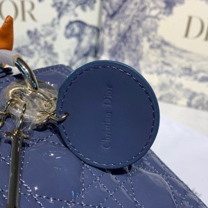 Christian Dior Lady Dior Bag 24cm Silver Hardware Patent Leather Spring/Summer 2020 Collection - Image 7