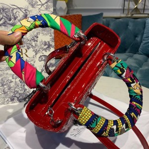 Christian Dior Lady Dior Bag 24cm Silver Hardware Patent Leather Spring/Summer 2020 Collection - Image 7