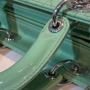 Christian Dior Lady Dior Bag 24cm Silver Hardware Patent Leather Spring/Summer 2020 Collection - Image 9