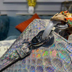 Christian Dior Lady Dior Bag 24cm Silver Hardware Python Skin Spring/Summer 2020 Collection - Image 6
