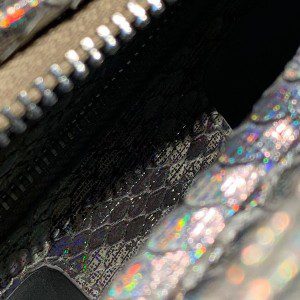 Christian Dior Lady Dior Bag 24cm Silver Hardware Python Skin Spring/Summer 2020 Collection - Image 7