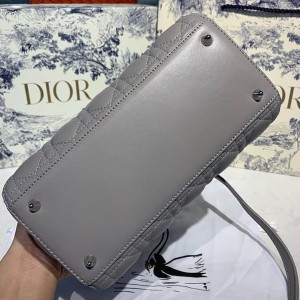 Christian Dior Lady Dior Bag 24cm Silver Hardware with Embellished Bag Strap Lambskin Leather Spring/Summer 2020 Collection - Image 4