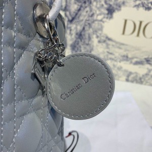 Christian Dior Lady Dior Bag 24cm Silver Hardware with Embellished Bag Strap Lambskin Leather Spring/Summer 2020 Collection - Image 5