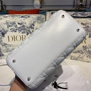 Christian Dior Lady Dior Bag 24cm Silver Hardware with Embellished Bag Strap Lambskin Leather Spring/Summer 2020 Collection - Image 5