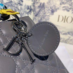 Christian Dior Lady Dior Bag 24cm Silver Hardware with Embellished Bag Strap Lambskin Leather Spring/Summer 2020 Collection - Image 6