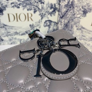 Christian Dior Lady Dior Bag 24cm Silver Hardware with Embellished Bag Strap Lambskin Leather Spring/Summer 2020 Collection - Image 6
