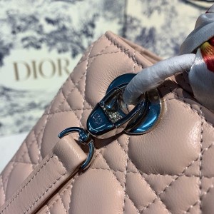 Christian Dior Lady Dior Bag 24cm Silver Hardware with Embellished Bag Strap Lambskin Leather Spring/Summer 2020 Collection - Image 6