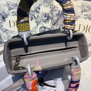 Christian Dior Lady Dior Bag 24cm Silver Hardware with Embellished Bag Strap Lambskin Leather Spring/Summer 2020 Collection - Image 9