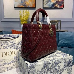 Christian Dior Lady Dior Bag 32cm Gold Hardware Lambskin Leather Spring/Summer 2020 Collection - Image 3