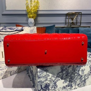 Christian Dior Lady Dior Bag 32cm Gold Hardware Patent Leather Spring/Summer 2020 Collection - Image 5