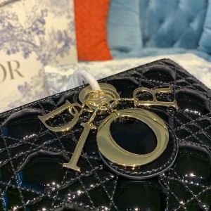 Christian Dior Lady Dior Bag 32cm Gold Hardware Patent Leather Spring/Summer 2020 Collection - Image 6