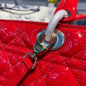Christian Dior Lady Dior Bag 32cm Gold Hardware Patent Leather Spring/Summer 2020 Collection - Image 8