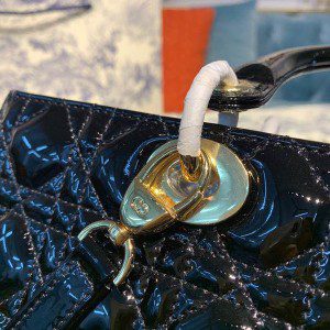 Christian Dior Lady Dior Bag 32cm Gold Hardware Patent Leather Spring/Summer 2020 Collection - Image 9