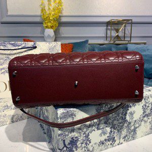 Christian Dior Lady Dior Bag 32cm Silver Hardware Lambskin Leather Spring/Summer 2020 Collection - Image 3