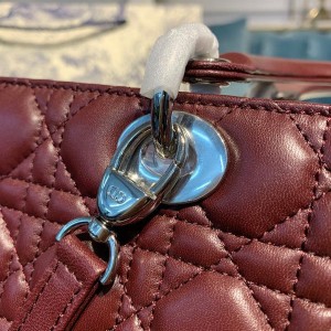 Christian Dior Lady Dior Bag 32cm Silver Hardware Lambskin Leather Spring/Summer 2020 Collection - Image 5