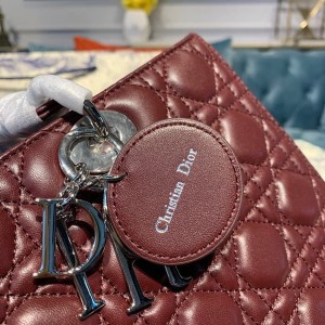 Christian Dior Lady Dior Bag 32cm Silver Hardware Lambskin Leather Spring/Summer 2020 Collection - Image 7