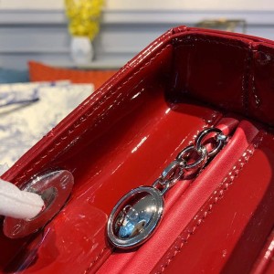 Christian Dior Lady Dior Bag 32cm Silver Hardware Patent Leather Spring/Summer 2020 Collection - Image 7