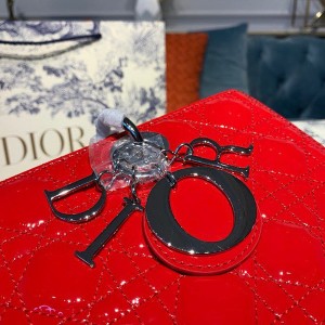 Christian Dior Lady Dior Bag 32cm Silver Hardware Patent Leather Spring/Summer 2020 Collection - Image 8