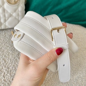 Christian Dior Lady Dior Bag Medium 24cm Gold Hardware Macrocannage Technical Fabric/Calfskin Leather Spring/Summer 2022 Collection - Image 3