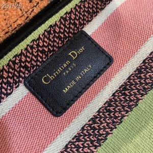 Christian Dior Lady Dior D-Lite Dior In Lights Bag 24cm with Gold Hardware Embroidery Canvas Spring/Summer 2021 Collection - Image 8