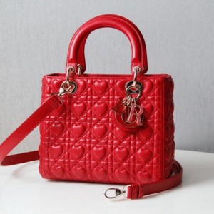 Christian Dior Lady Dior Dioramour Bag 24cm with Lacquer Hardware Lambskin Leather Fall/Winter 2021 Collection - Image 3