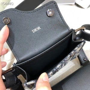 Christian Dior Mens Messenger Bag 20cm Oblique Embroidered Canvas Fall/Winter 2020 Collection - Image 6