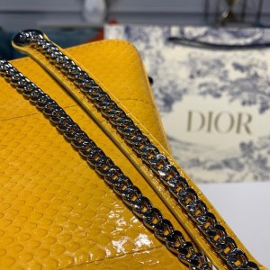 Christian Dior Mini Lady Dior Bag 18cm with Chain Silver Hardware Python Skin Spring/Summer 2020 Collection - Image 7