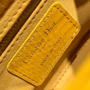 Christian Dior Mini Lady Dior Bag 18cm with Chain Silver Hardware Python Skin Spring/Summer 2020 Collection - Image 9