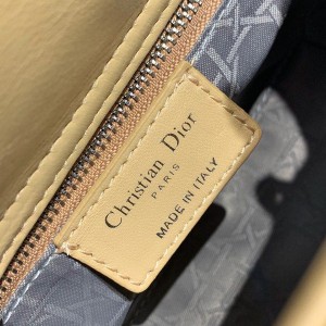 Christian Dior Mini Lady Dior Bag 18cm with Chain and Embellished Bag Strap Silver Hardware Lambskin Leather Spring/Summer 2020 Collection - Image 7