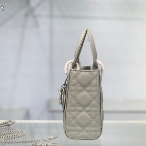 Christian Dior Mini Lady Dior My ABC Dior Bag 18cm with Ultramatte Hardware Lambskin Leather Spring/Summer 2021 Collection - Image 7