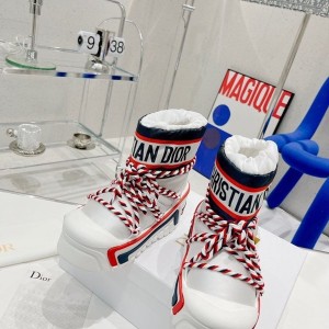 Christian Dior Natural Alps Snow Ankle Boots Nylon/Calfskin Leather Fall/Winter 2021/2022 Collection - Image 7