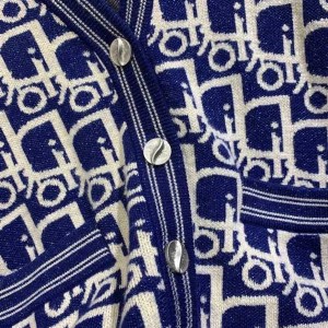 Christian Dior Oblique Motif Cardigan Womens Sweater Fall/Winter 2020 Collection - Image 4