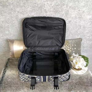 Christian Dior Oblique Travel Trolley Bag 46cm Embroidered Canvas Fall/Winter 2020 Collection - Image 8