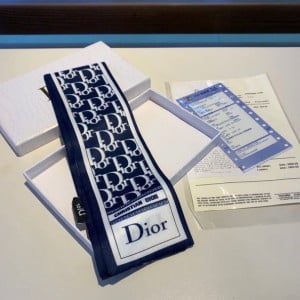 Christian Dior Oblique Twilly Scarf 120cm Fall/Winter 2020 Collection - Image 3