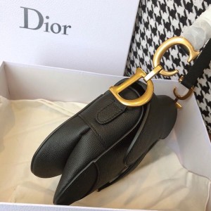 Christian Dior Saddle Bag 25cm Grained Calfskin Canvas Spring/Summer 2020 Collection - Image 9