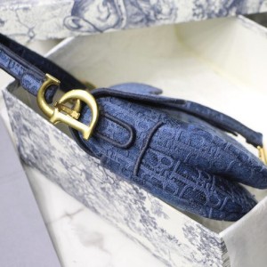 Christian Dior Saddle Bag 25cm Oblique Embroidered Canvas Spring/Summer 2020 Collection - Image 7
