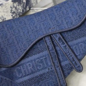 Christian Dior Saddle Bag 25cm Oblique Embroidered Canvas Spring/Summer 2020 Collection - Image 9